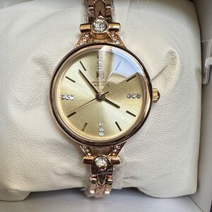 Rose Gold Women's Crystal Accent Wristwatch -
